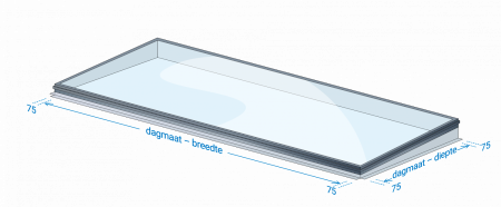 Vlakkelichtkoepel Daklicht DL75