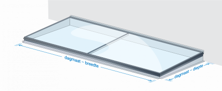 Vlakkelichtkoepel Lichtstraat XL