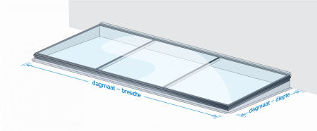 Vlakkelichtkoepel Lichtstraat XL