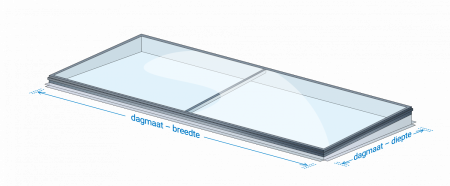 Vlakkelichtkoepel Lichtstraat XL