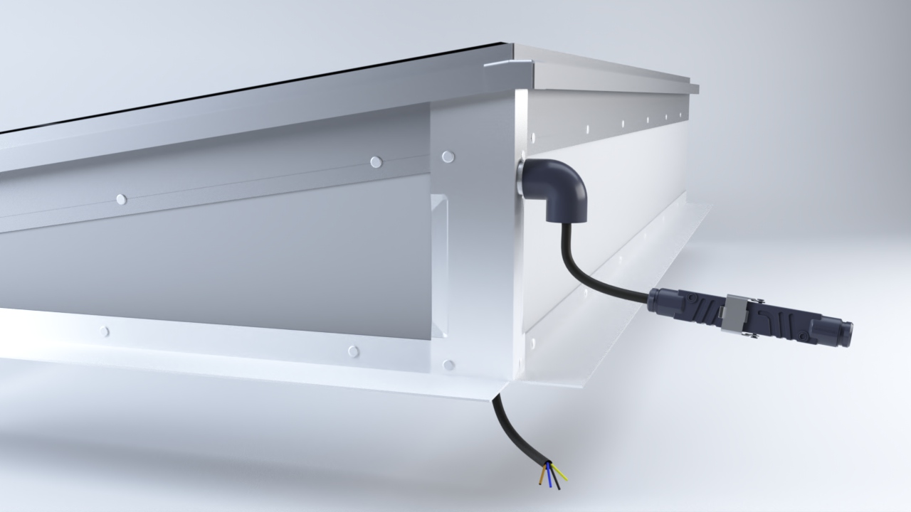 Vlakkelichtkoepel doorvoer in opstand