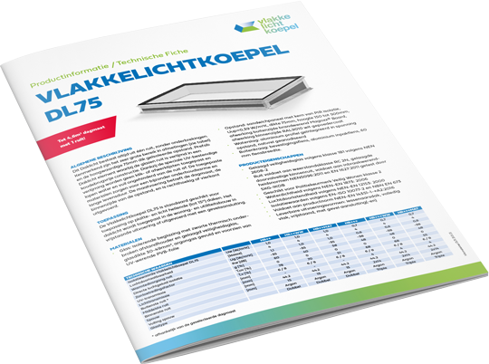 Vlakkelichtkoepel DL75