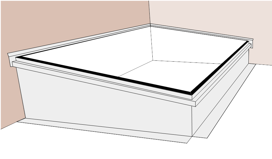 Gevel aansluiting Vlakkelichtkoepel