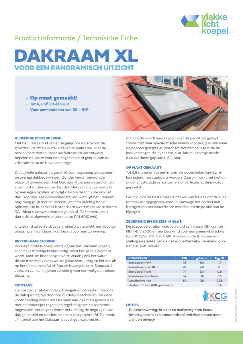 Dakraam XL voor pannendaken