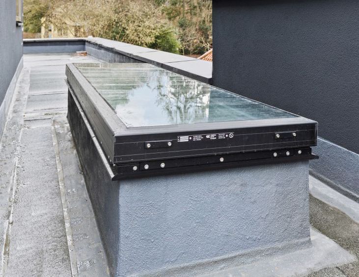 Vlakkelichtkoepel hoge opstand