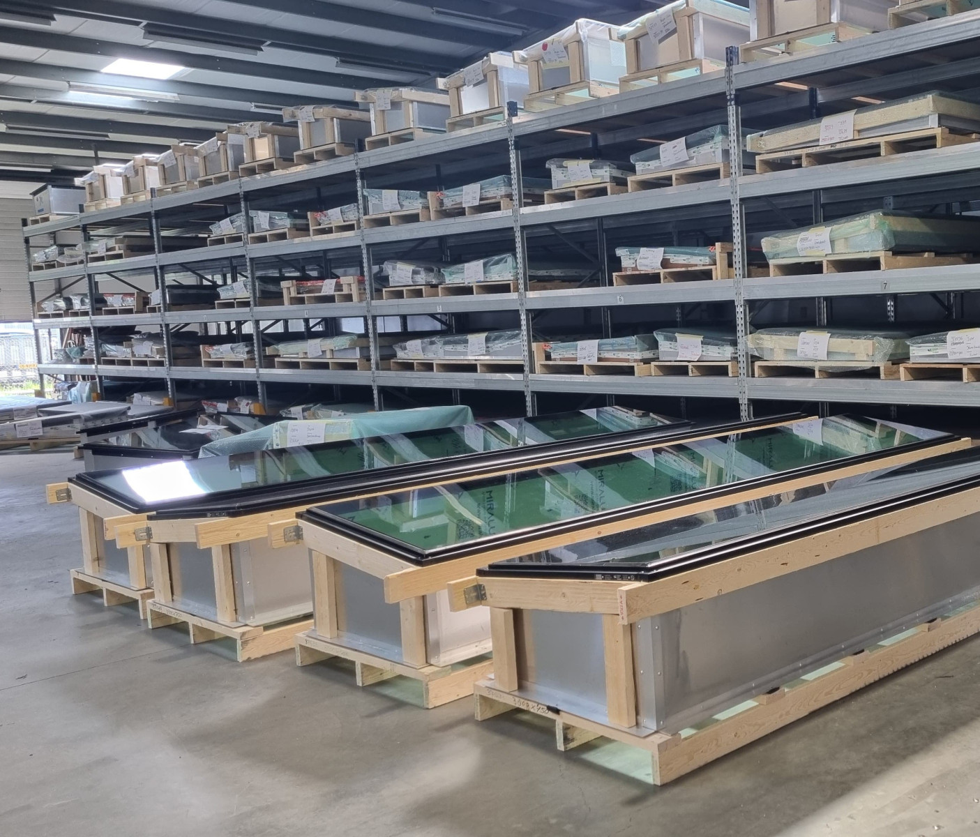 Vlakkelichtkoepel Lichtstraten met verhoogde opstand